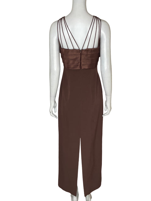 Vestido Tesoro Tps Maxi Satinado Marrón - Talla S