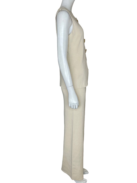Conjunto Chic Apliques Wide-leg Beige - Talla L