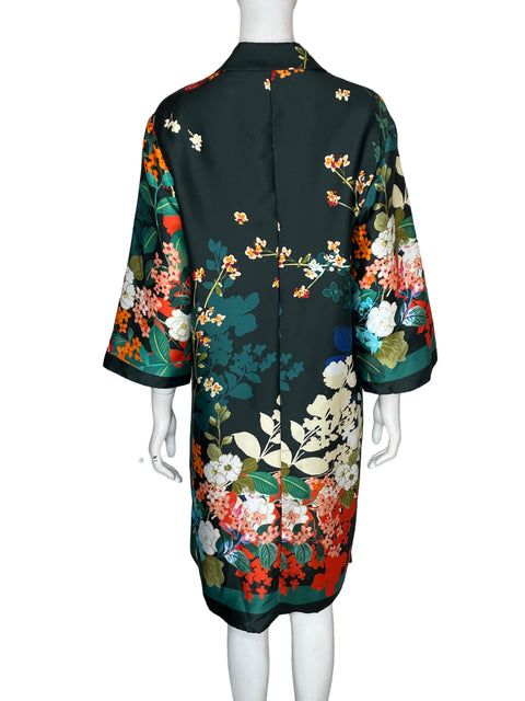 Vestido Teri Jon Estampado Floral Negro - Talla 6