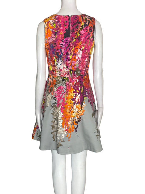 Vestido Karen Millen Estampado Sin mangas Naranja - Talla 8