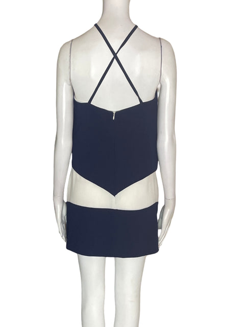 Vestido Elliatt Tiras Asimétrico Azul - Talla S