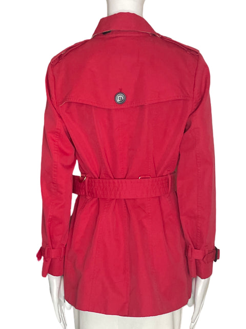 Chaqueta Burberry Liso Fajon Rojo - Talla 8