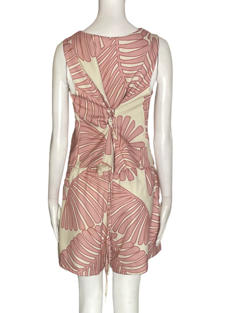 Conjunto Da Moda Estampado Short/blusa Rosado - Talla M