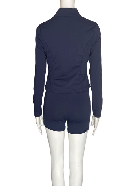 Conjunto Tesoro Tps Deportivo Chaqueta/short Azul - Talla S