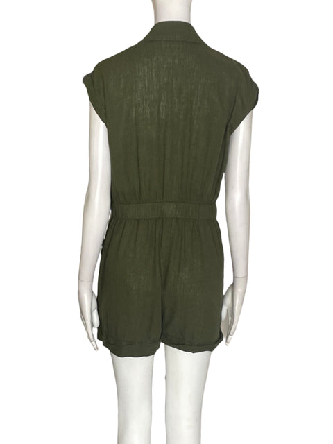 Romper Express Cuello redondo Manga corta Verde - Talla S