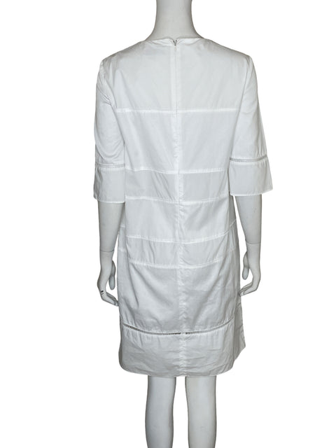 Vestido Purificación García de Algodón Midi Recto Blanco - Talla 38