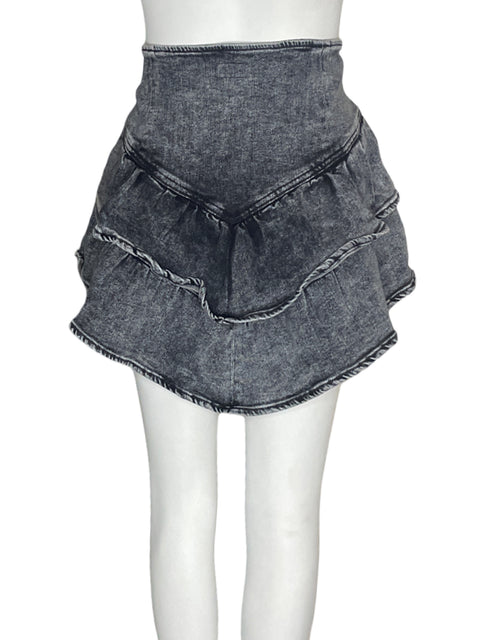Falda Mother Ruchas Mini Negro - Talla S