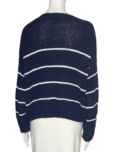 Chaqueta Bimba Y Lola de Algodón Tejido Rayas Azul - Talla M