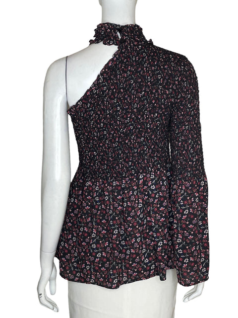 Blusa Cece Asimétrico Estampado Negro - Talla S
