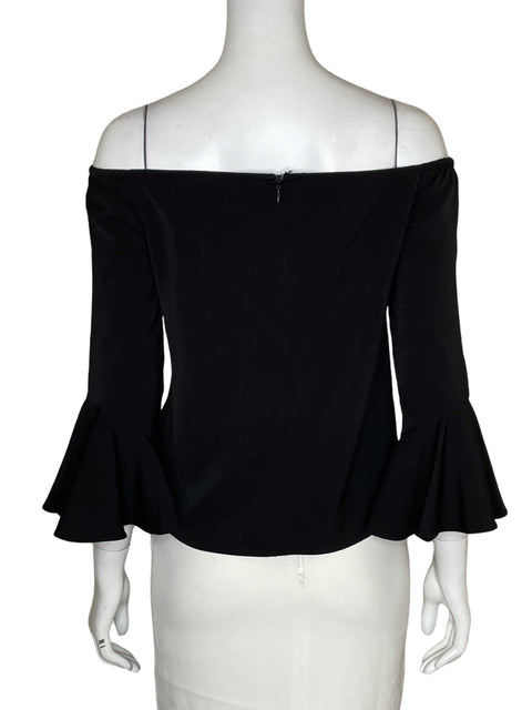 Blusa English Factory Satinado Negro - Talla S