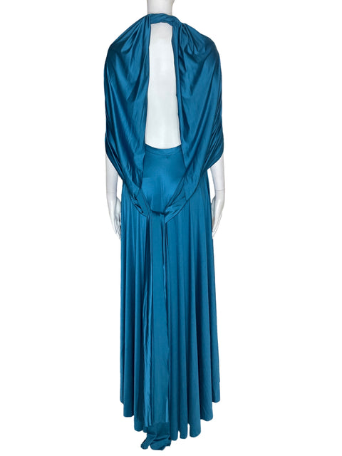 Vestido De Fiesta Butter By Nadia Cut-out Satinado Verde - Talla S