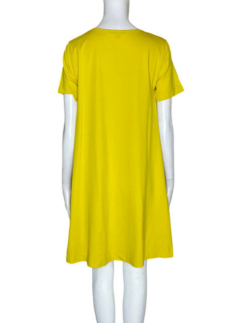 Vestido Cos de Algodón Midi Bolsillo Amarillo - Talla S