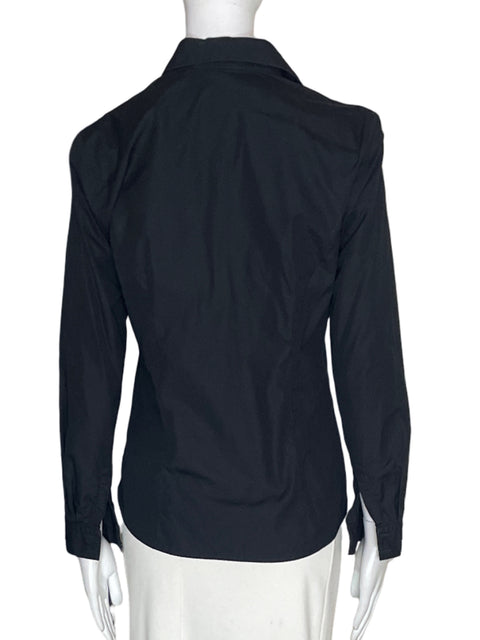 Camisa Alain Figaret Botones Liso Negro - Talla S