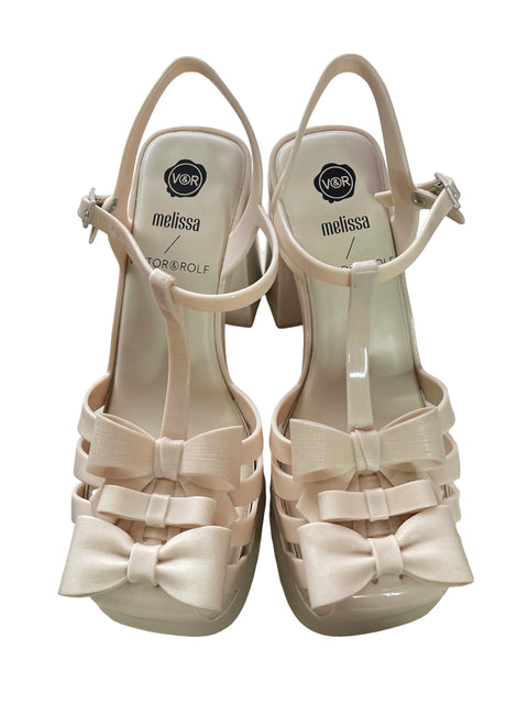 Tacón Melissa Party heel tie Beige - Talla 8