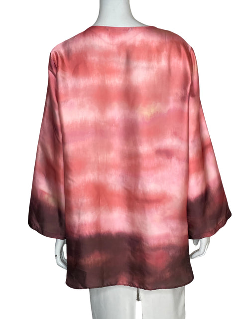Blusa Zara Cuello v Tie-dye Rosado - Talla L