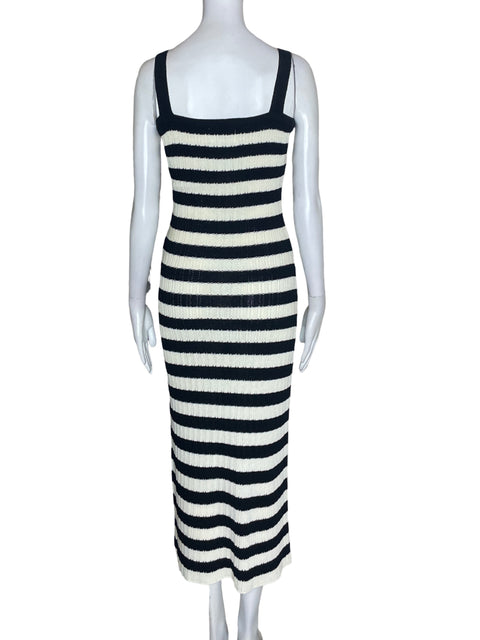 Vestido D2 Rayas Ajustado Negro - Talla S