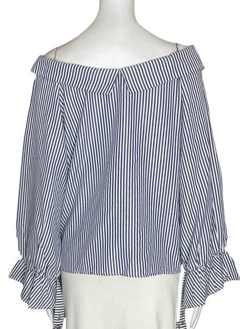Blusa Do+be de Algodón Rayas Out shoulders Negro - Talla S