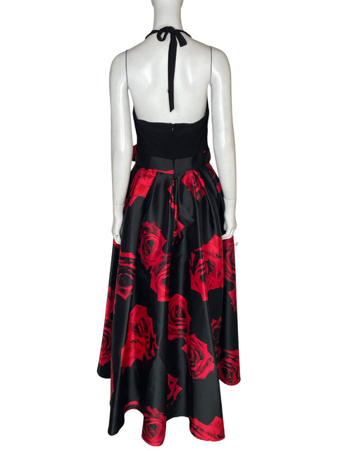 Vestido De Fiesta Ignite Evening Estampado Floral Rojo - Talla 8