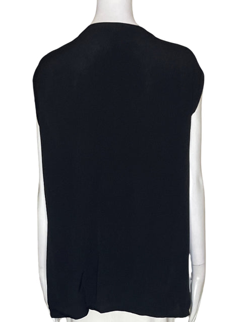 Blusa Mng Sin mangas Botones Negro - Talla XL