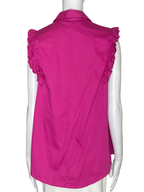 Blusa Zara de Algodón Ruchas Liso Rosado - Talla S