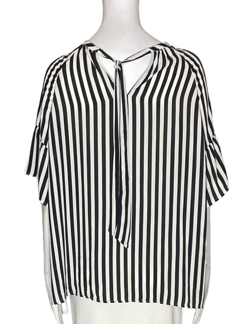 Blusa Loft Rayas Suelto Negro - Talla M