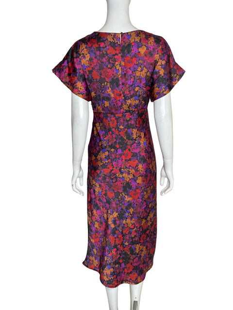 Vestido Zara Estampado Floral Morado - Talla S