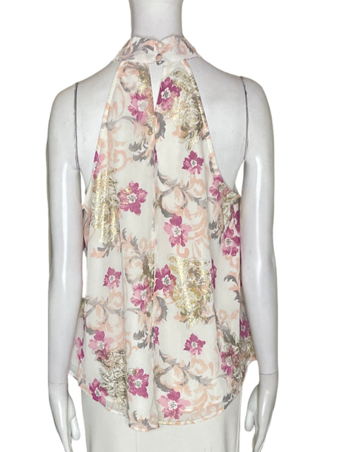 Blusa Loft Estampado Floral Blanco - Talla M