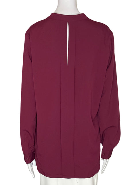 Blusa Banana Republic Liso Cuello v Morado - Talla M