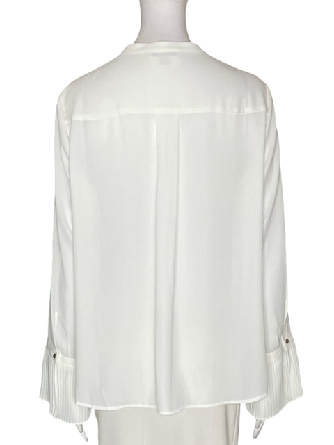 Blusa Calvin Klein Botones Manga larga Blanco - Talla M