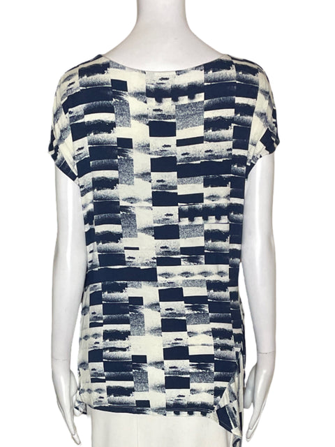 Blusa Donna Karan Estampado Manga corta Gris - Talla M