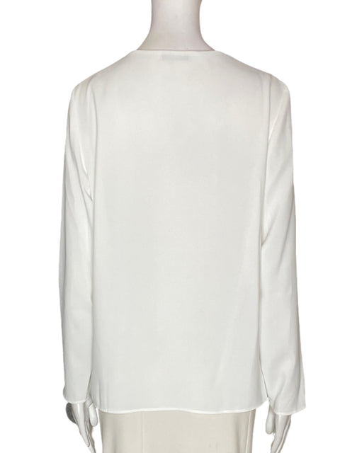 Blusa Mng Liso Manga larga Blanco - Talla M