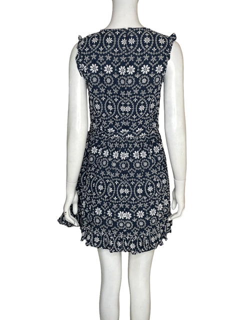 Vestido Kate Spade Bordado Floral Azul - Talla 8