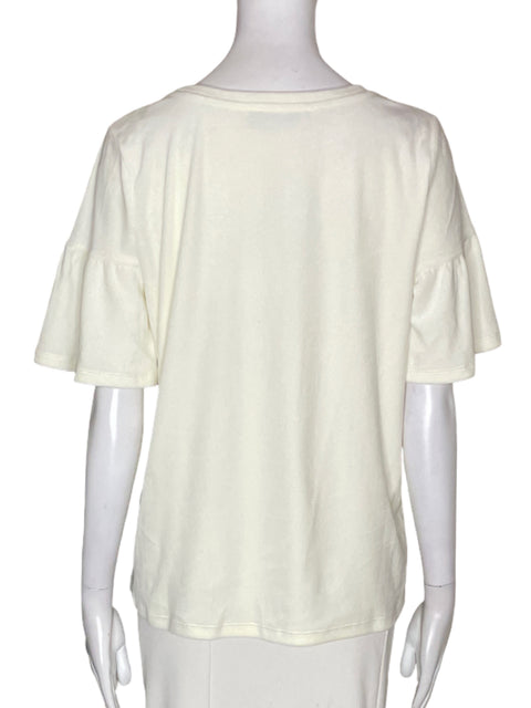 Blusa Loft Manga corta Cuello redondo Blanco - Talla S