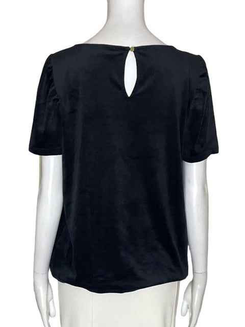 Blusa Loft Terciopelo Manga corta Negro - Talla M