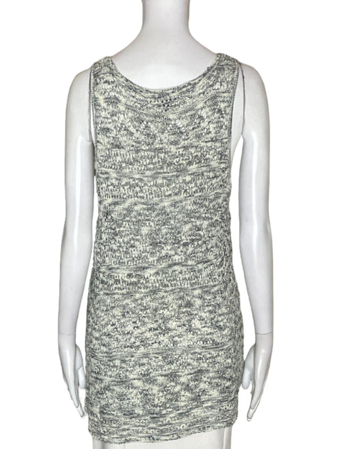 Blusa Internacional Concepts de Algodón Sin mangas Tejido Gris - Talla L