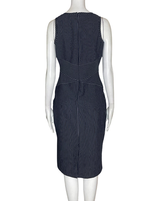 Vestido Michael Kors Ajustado Rayas Negro - Talla 0