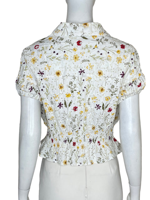 Blusa Jj's Fairyland Troquelado floral Blanco - Talla M