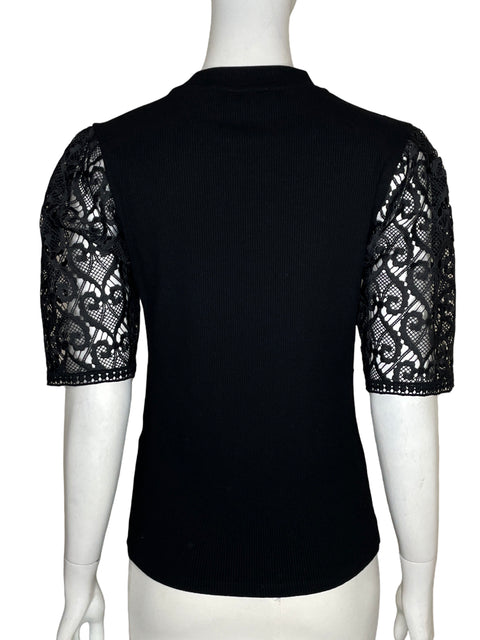 Blusa Sandro Mangas abullonadas Negro - Talla M