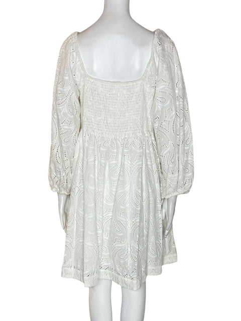 Vestido Banana Republic Tejido Midi Blanco - Talla L