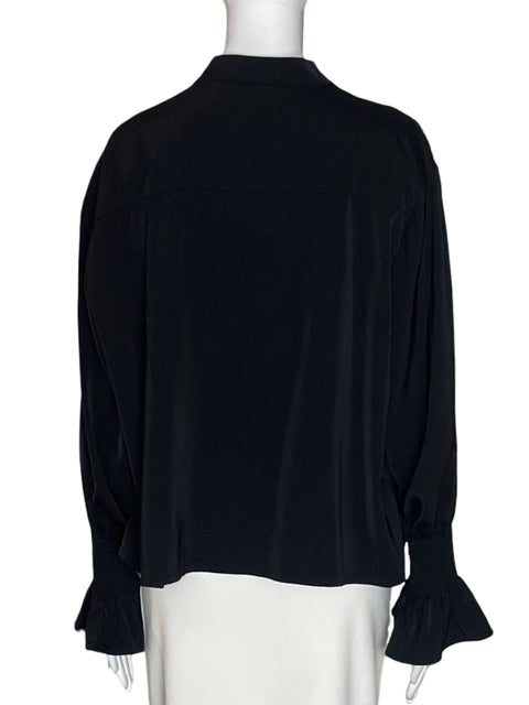 Blusa Beulah Manga larga Ruchas Negro - Talla M