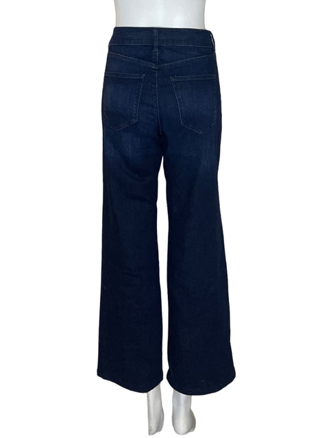 Pantalón Whbm Recto Wide-leg Azul - Talla 4