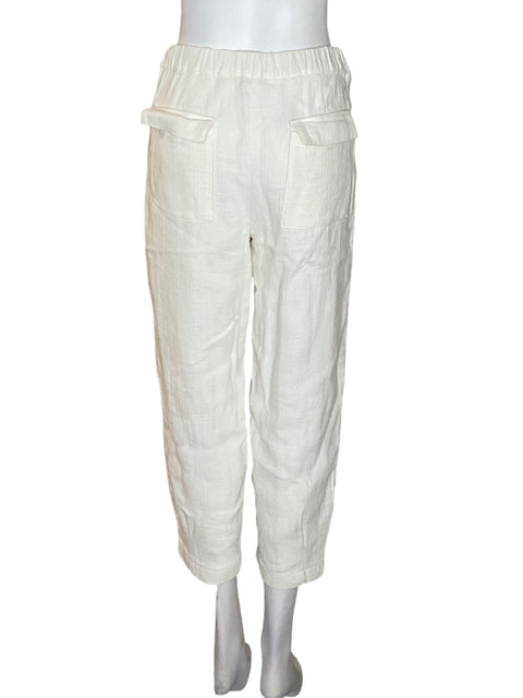 Pantalón Zara Recto Bolsillo Blanco - Talla XS
