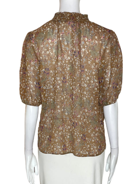 Blusa Westmoon Estampado Manga corta Marrón - Talla S