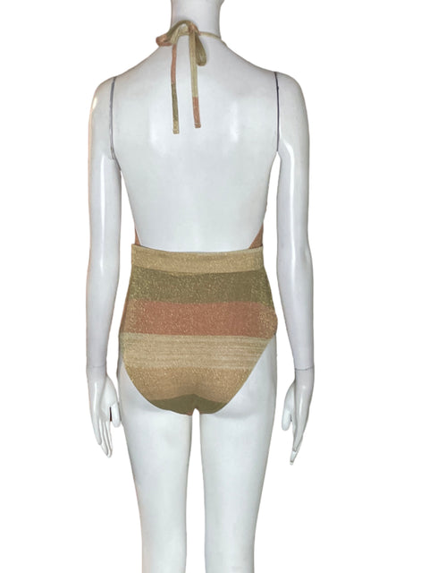 Vestido De Baño Wet Estampado Fajon Beige - Talla M