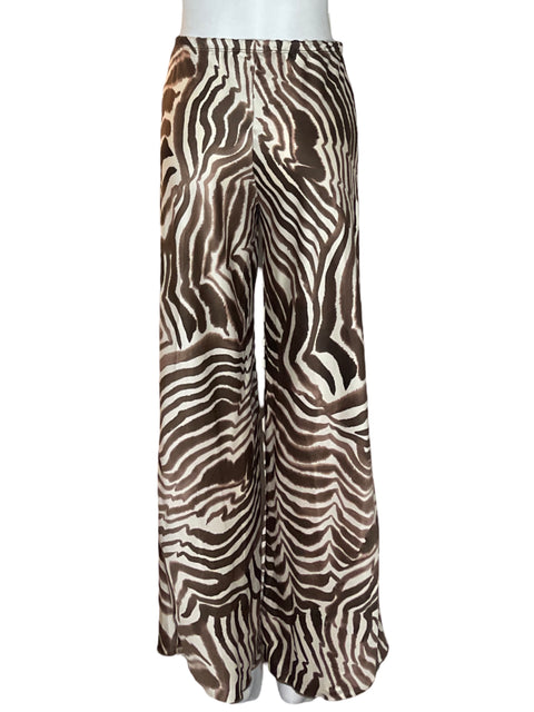 Pantalón See You Monday Animal print Palazo Marrón - Talla L
