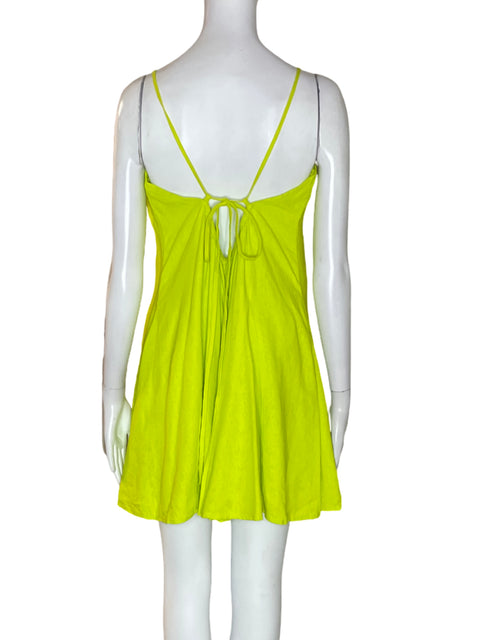 Vestido A New Day Tiras Vuelos Verde - Talla M