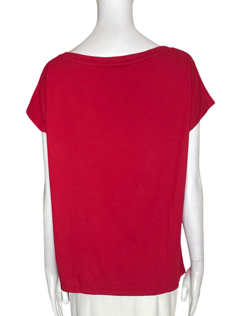 Camiseta Ralph Lauren de Algodón Manga corta Cuello redondo Rojo - Talla L