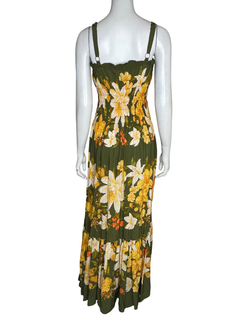 Vestido Farm Maxi Estampado Verde - Talla S