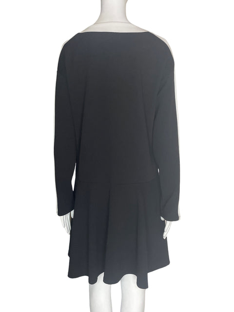 Vestido Zara Bicolor Suelto Negro - Talla M