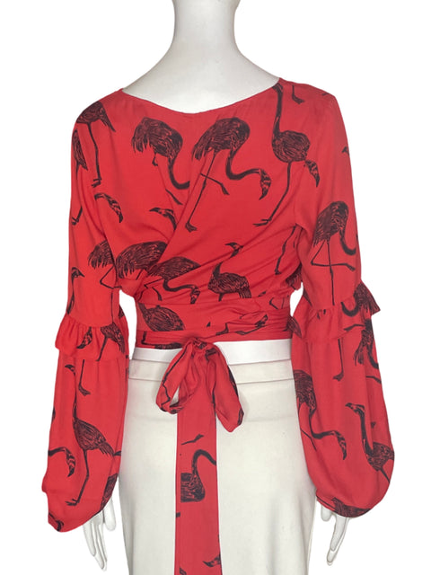 Blusa Camila Estampado Manga larga Rojo - Talla 6